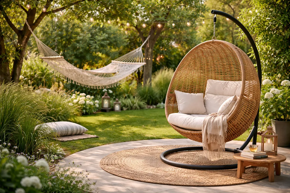 Quel mobilier suspendu choisir pour votre jardin détente
